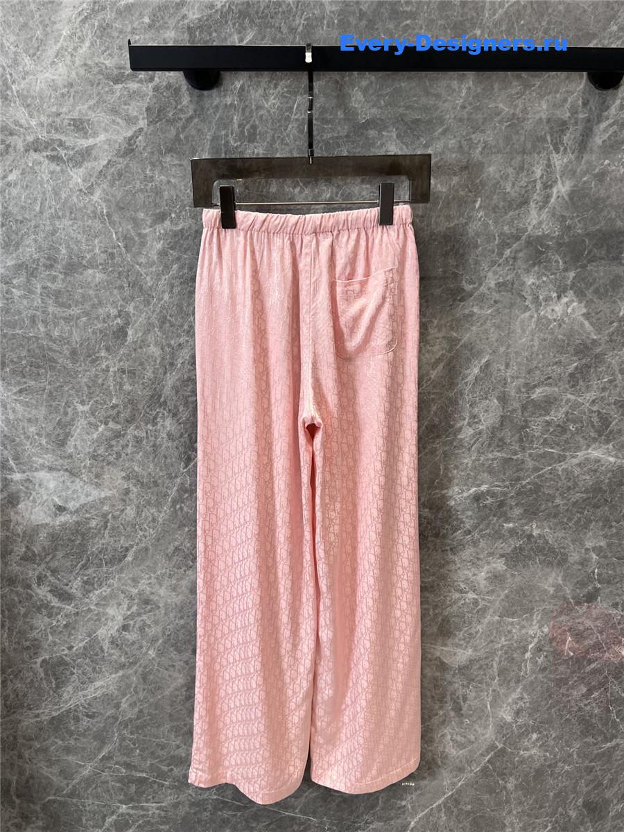 D10r bee embroidered pink trousers