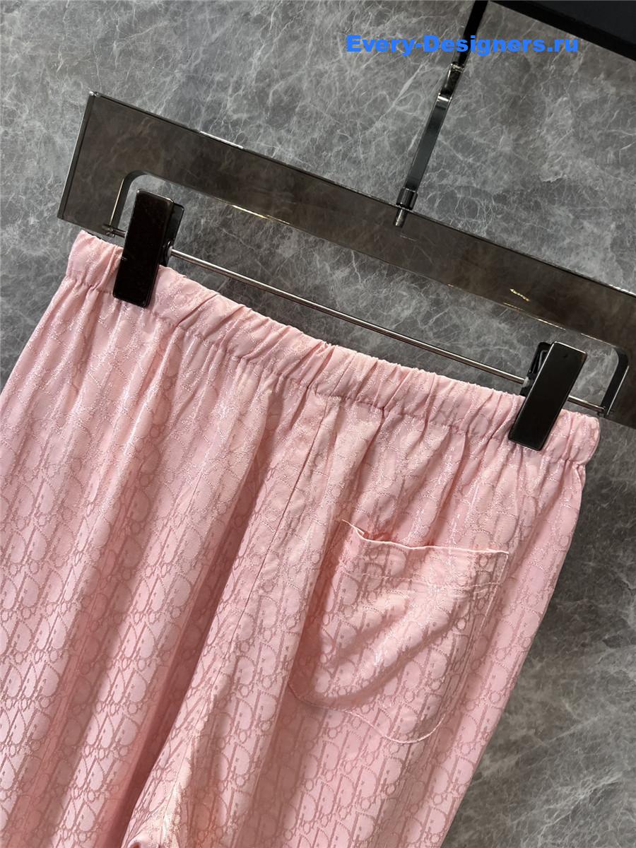 D10r bee embroidered pink trousers