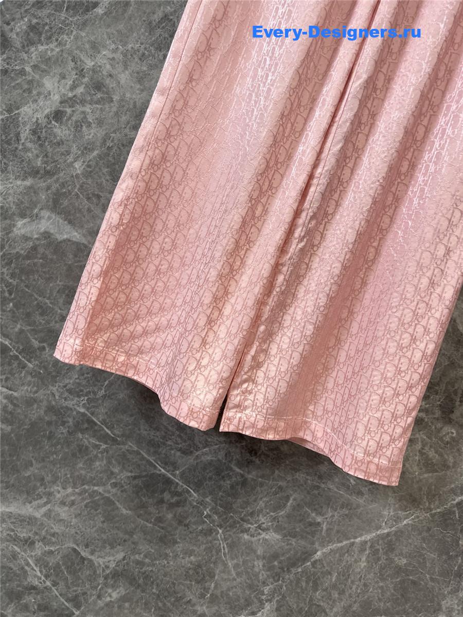 D10r bee embroidered pink trousers