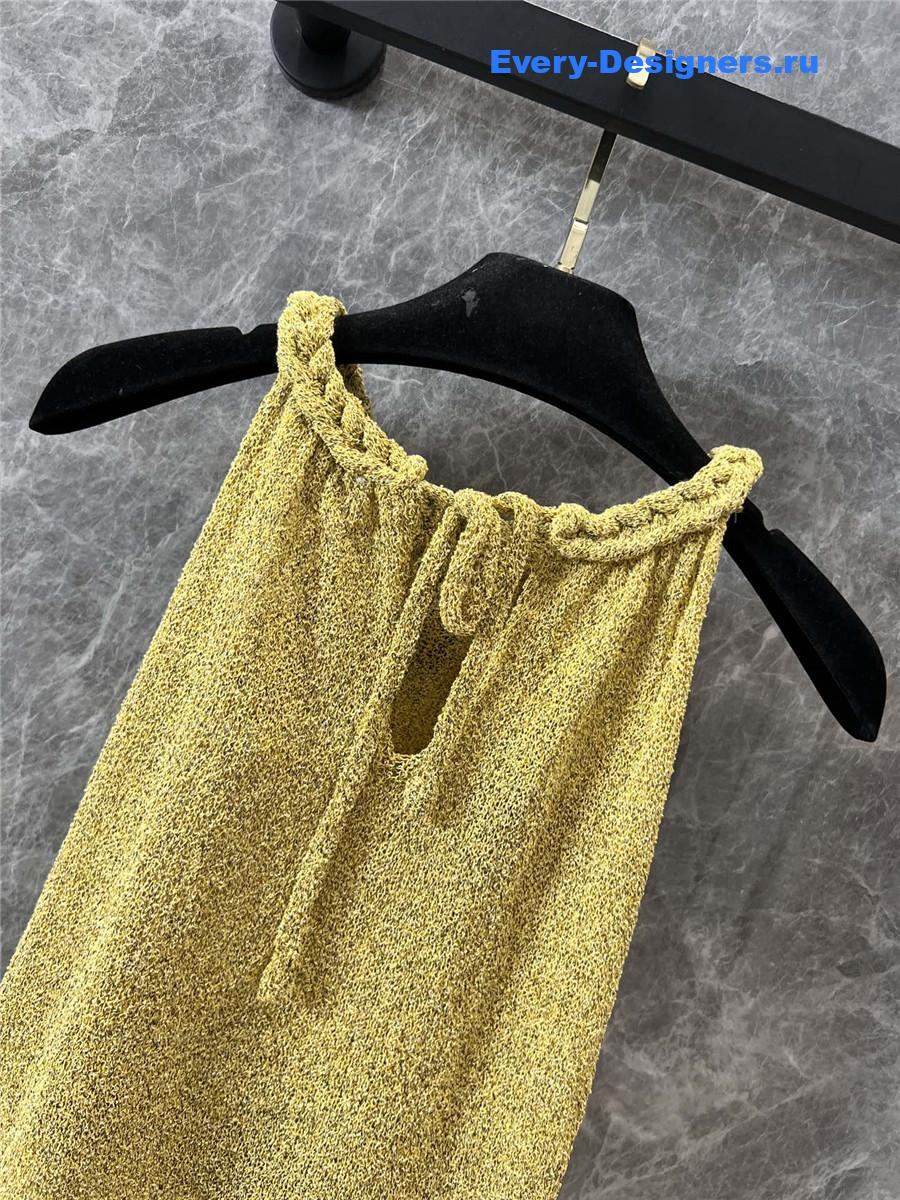 Ch**el yellow braided knit vest