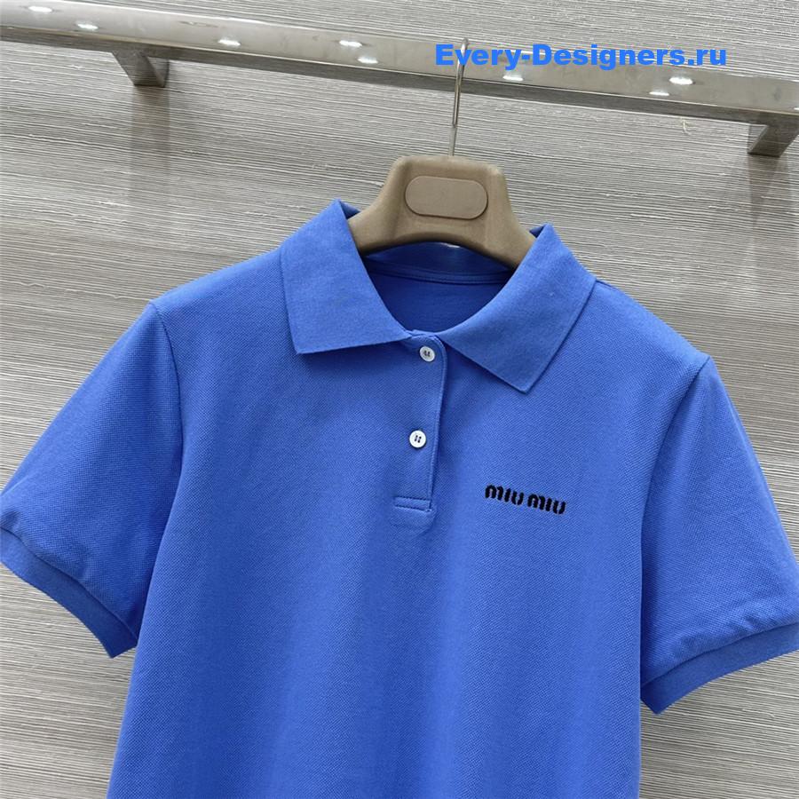 Miu Miu Blue Periwinkle Polo Shirt