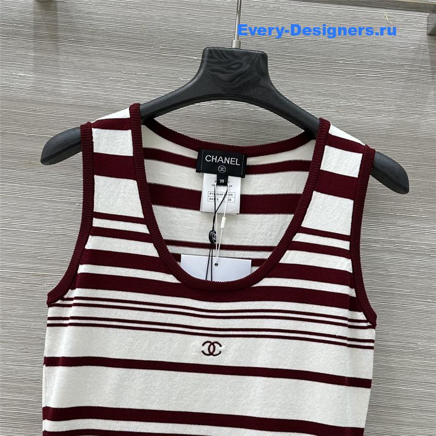 Ch**el burgundy knit vest