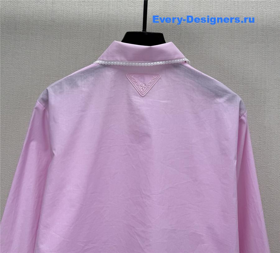 Pra*a pink embroidery shirt