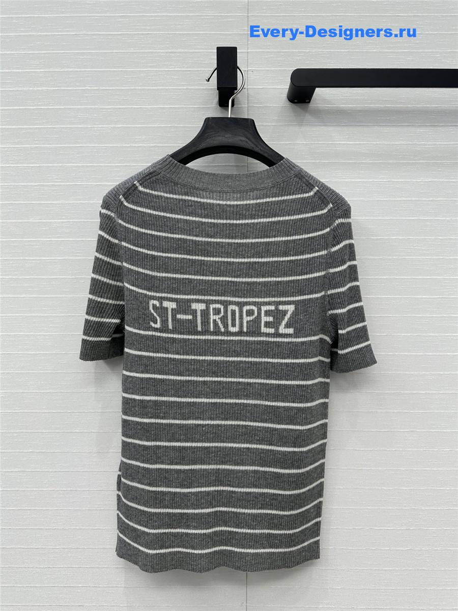 D10r logo jacquard knit top