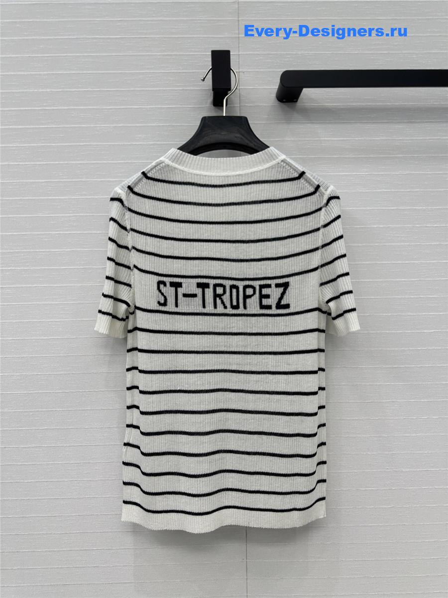 D10r white linen knit top