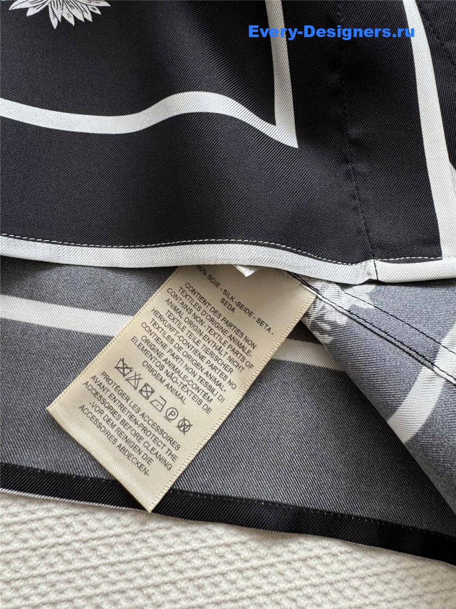 H**me5 black floral silk shirt