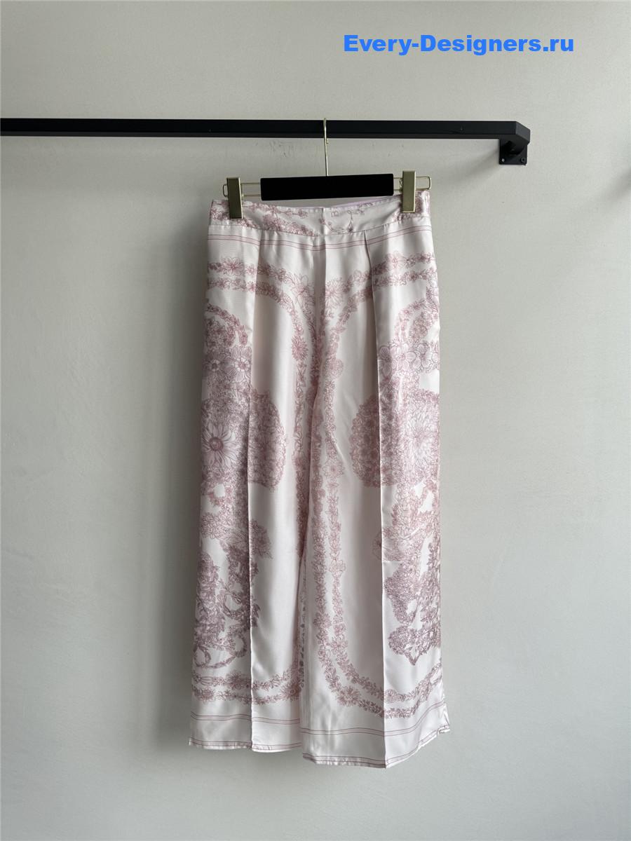 H**me5 pink silk floral pants