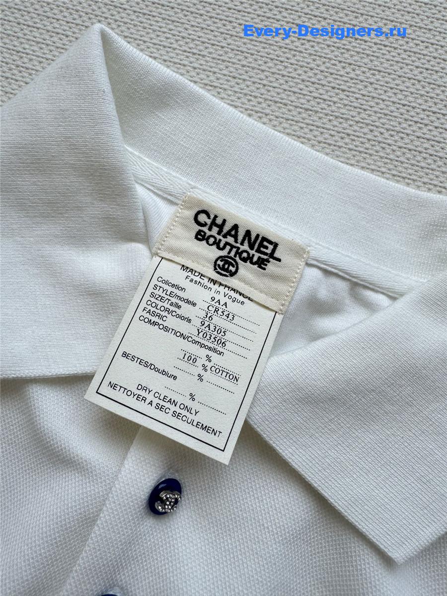 Ch**el beaded logo polo shirt