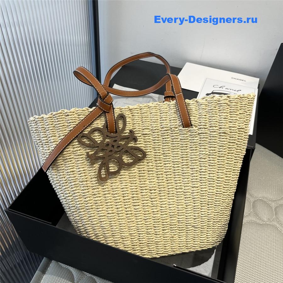 L0ew* straw beach tote bag