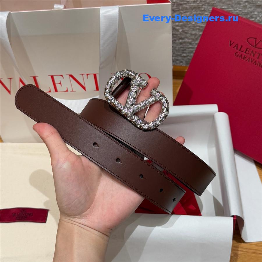 Va1e*ntin0 vlogo burgundy belt