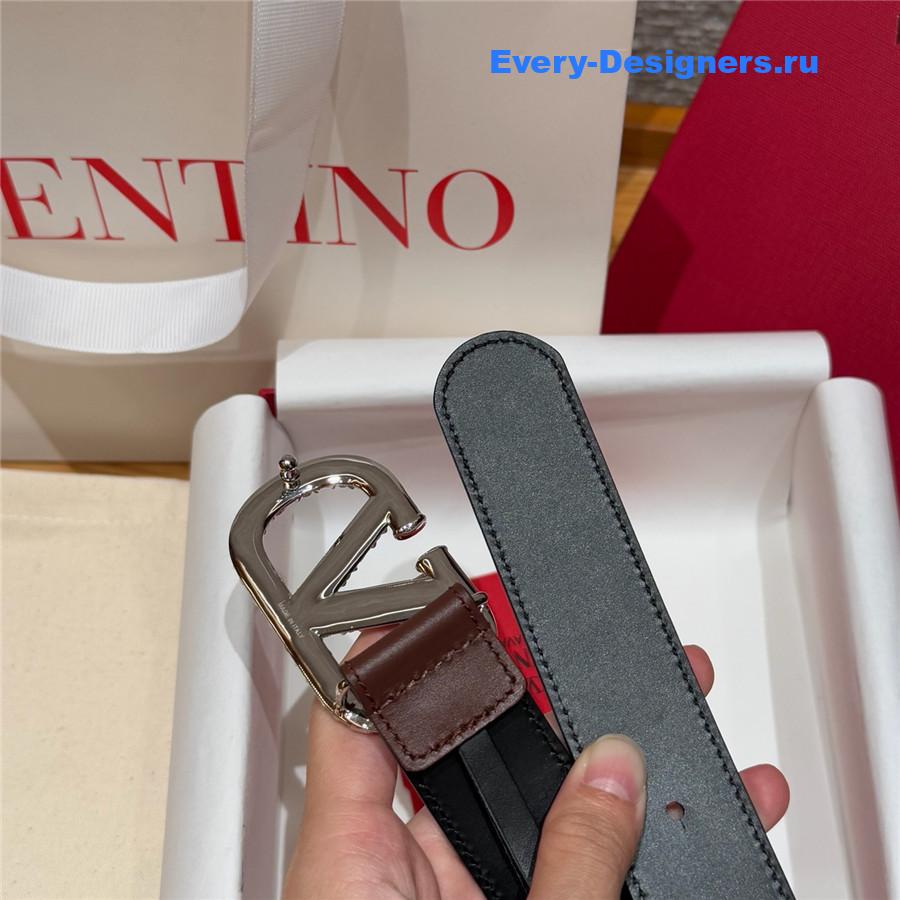 Va1e*ntin0 vlogo burgundy belt