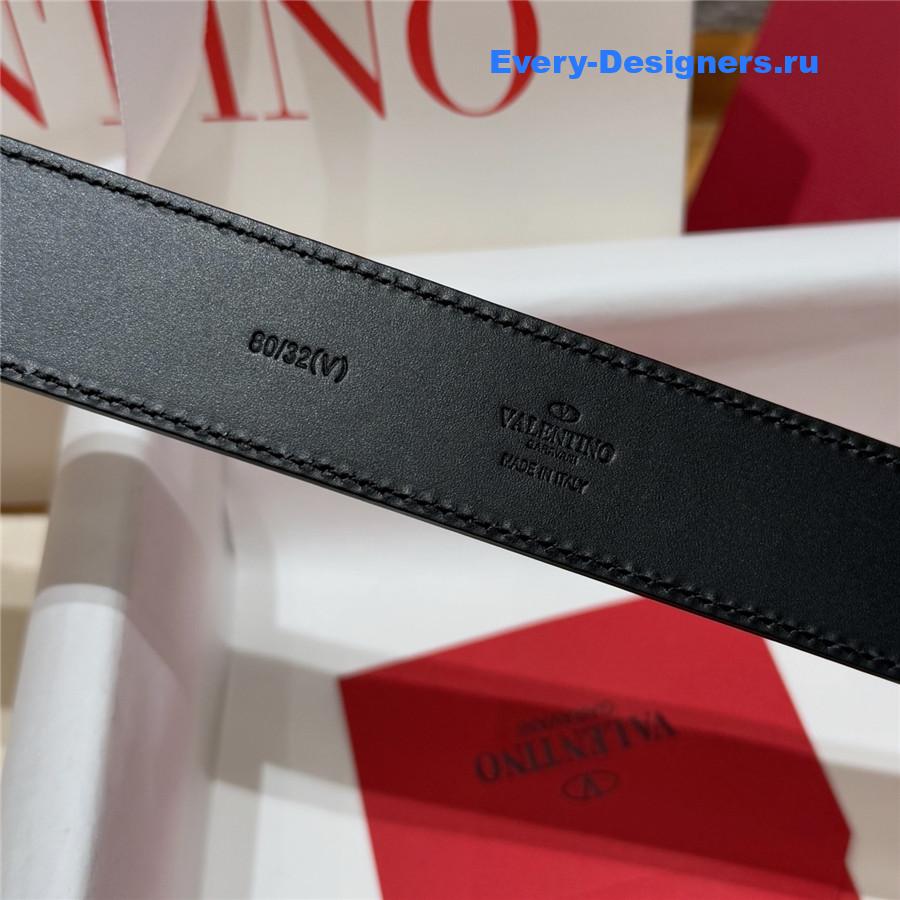 Va1e*ntin0 vlogo burgundy belt