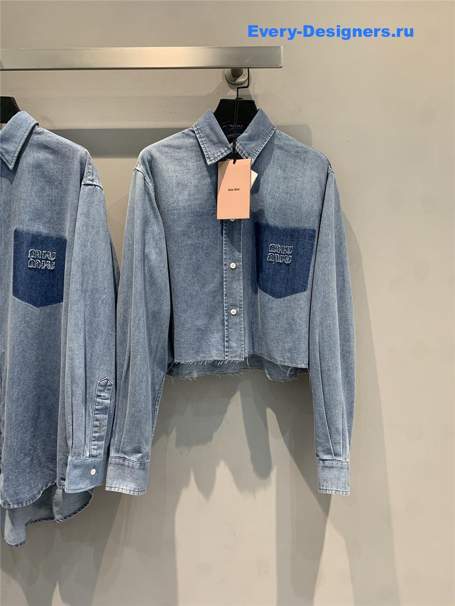 Miu Miu Cropped Denim Shirt