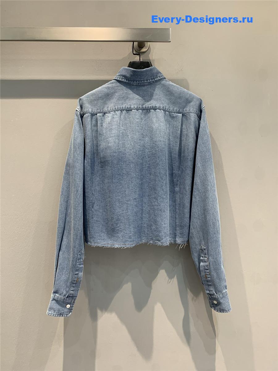 Miu Miu Cropped Denim Shirt