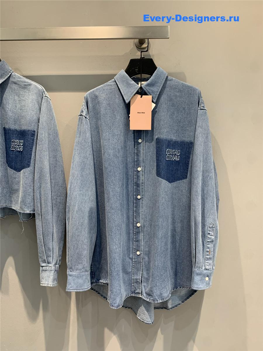 Miu Miu Light Blue Denim Shirt