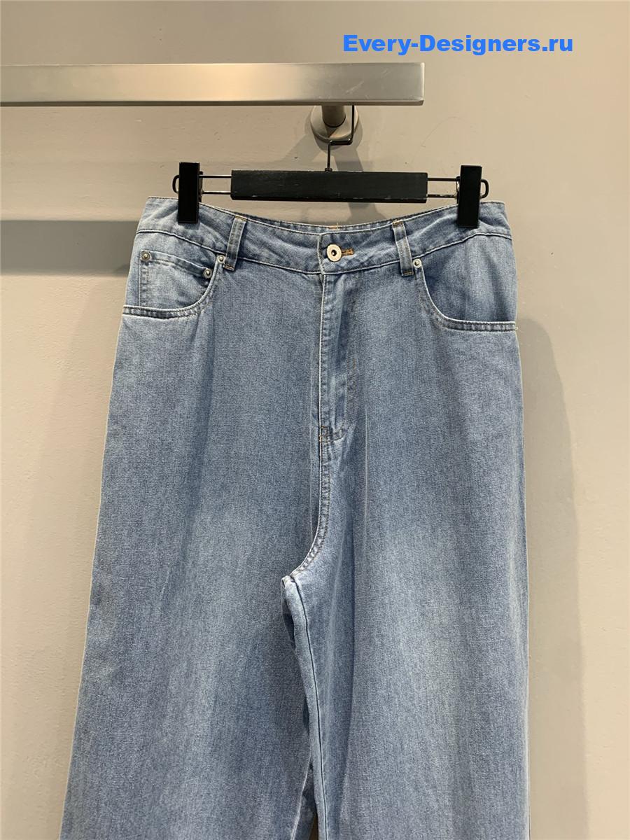 Miu Miu Light Blue High-Waist Jeans