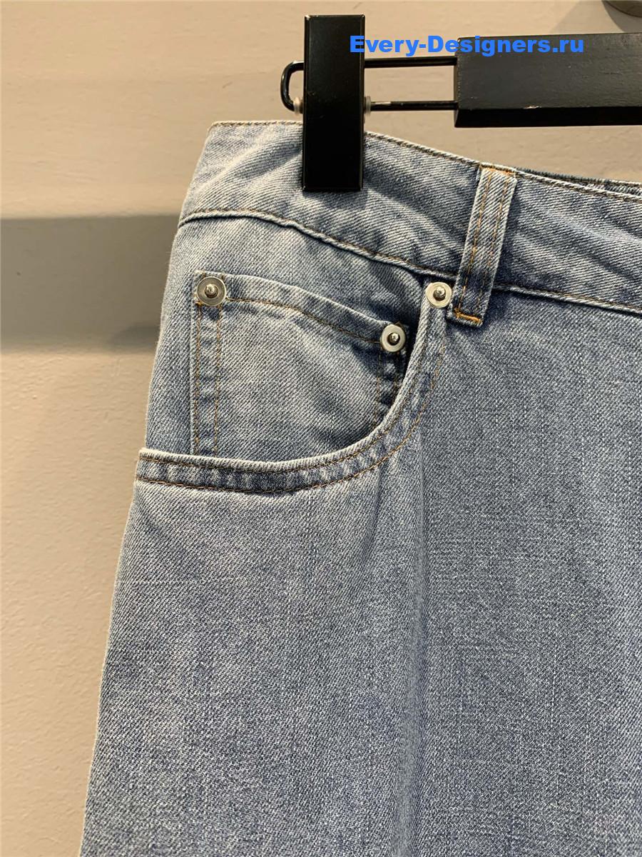 Miu Miu Light Blue High-Waist Jeans