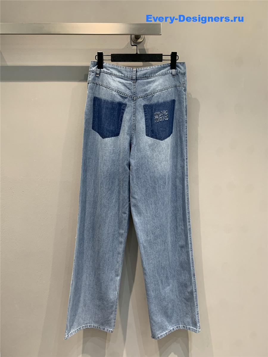 Miu Miu Light Blue High-Waist Jeans
