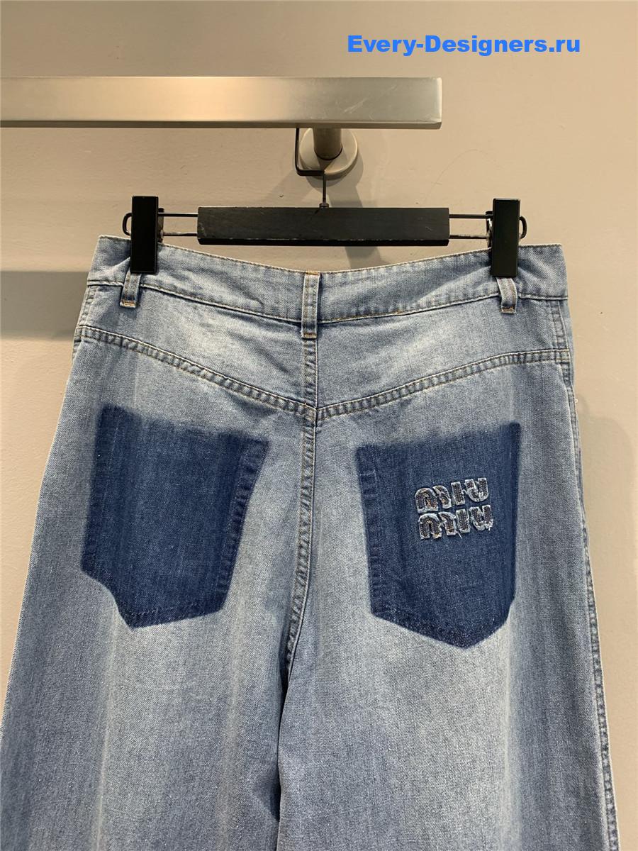 Miu Miu Light Blue High-Waist Jeans