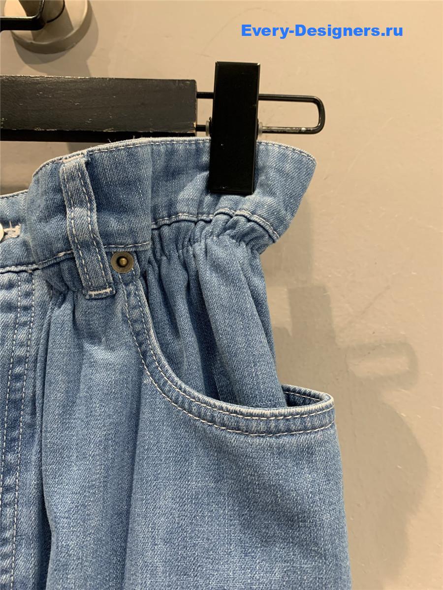 Miu Miu Light Blue High-Waist Wide-Leg Jeans