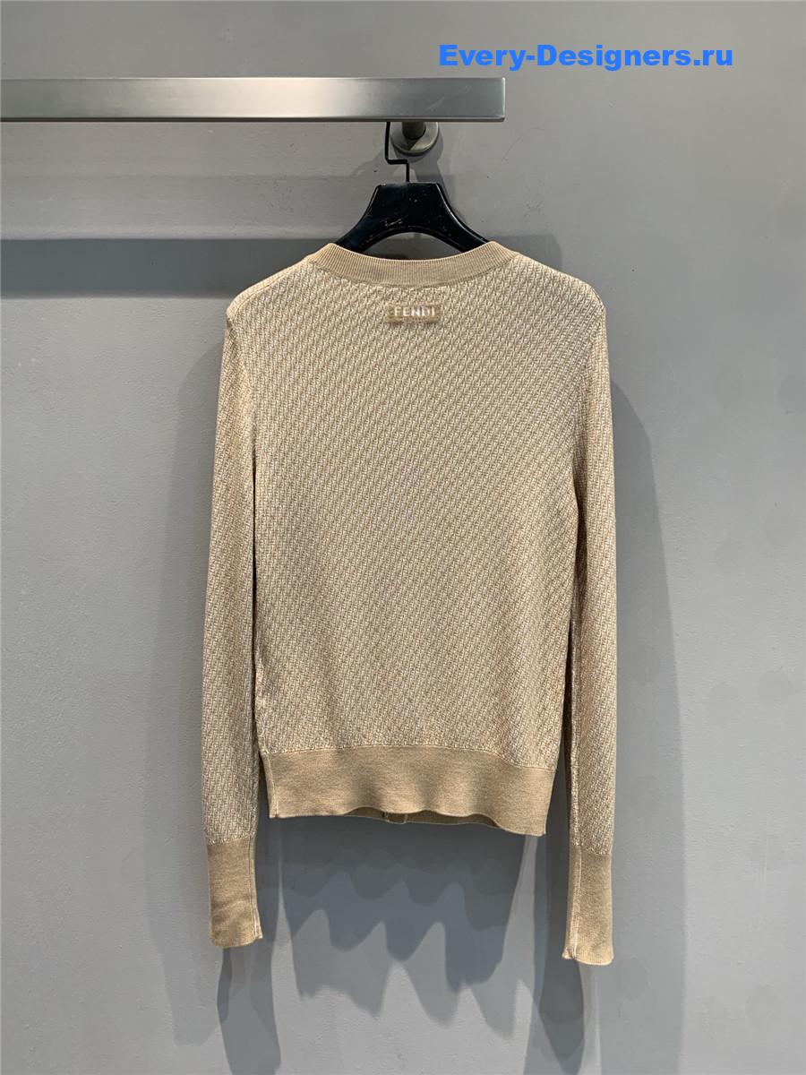 F**di ff-jacquard cardigan brown