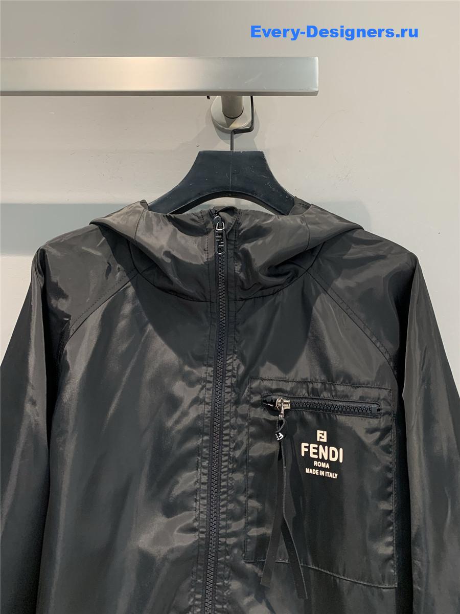 F**di logo-print jacket black