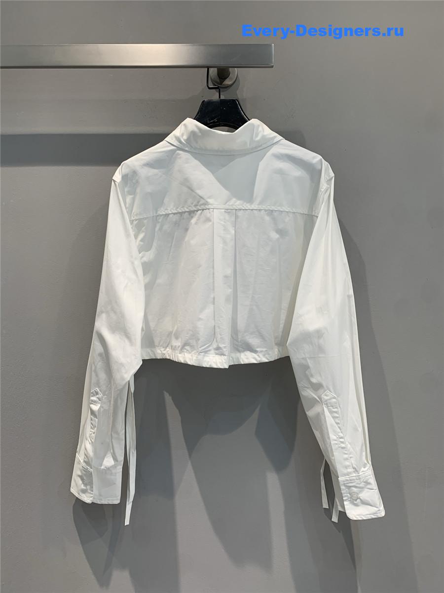 A1exa*der wang white cropped shirt