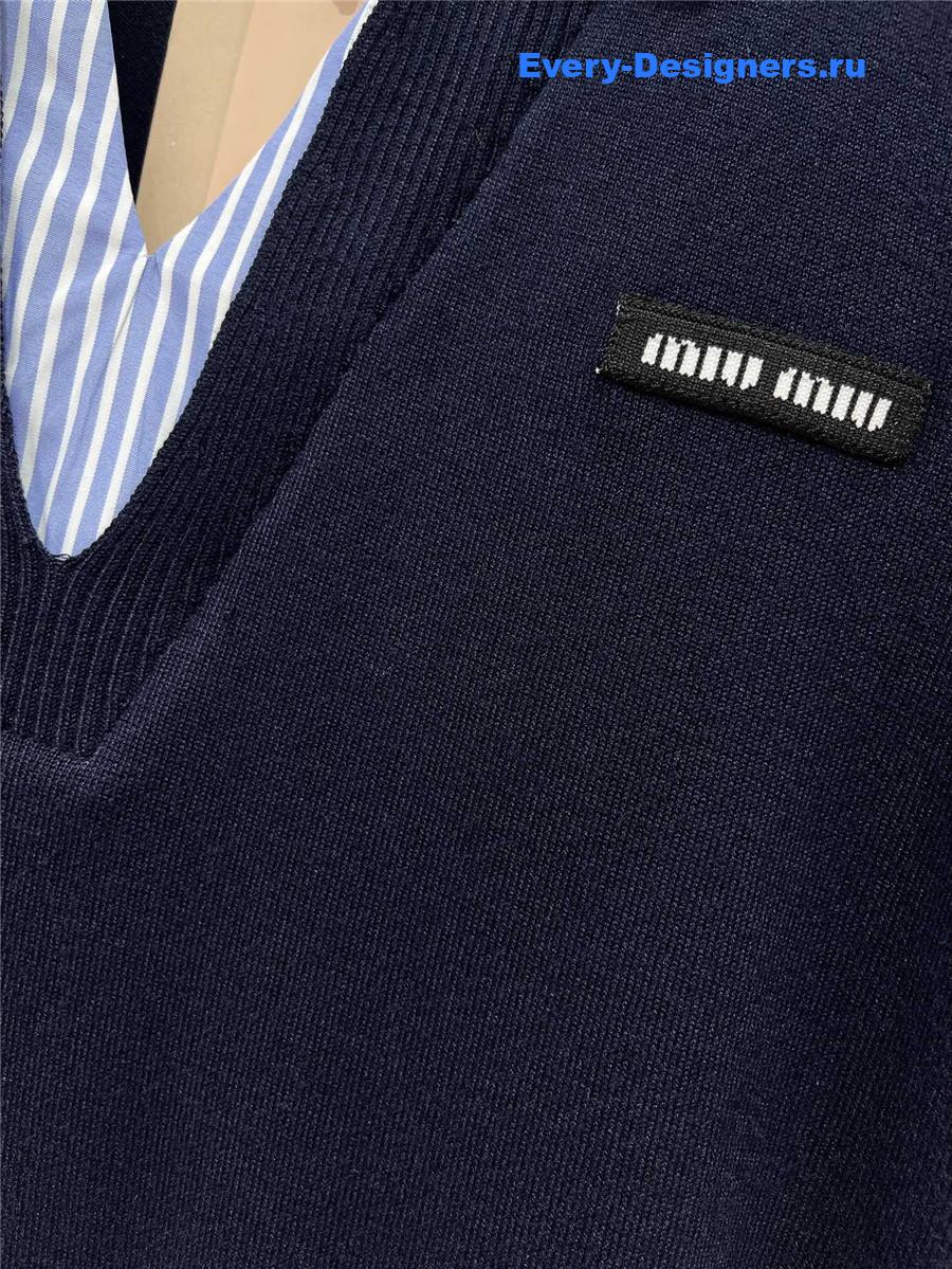 Miu Miu Navy Polo Sweater