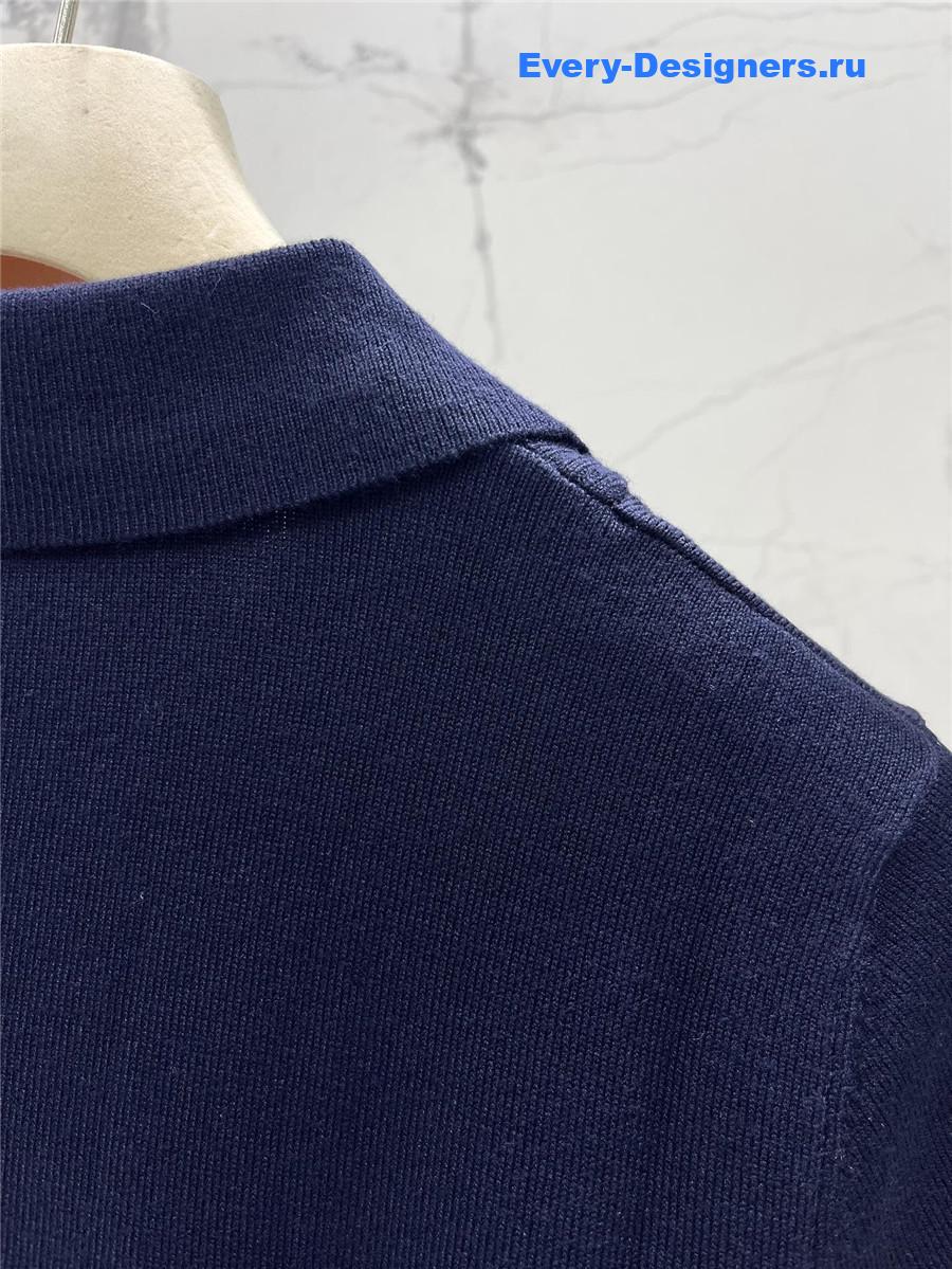 Miu Miu Navy Polo Sweater