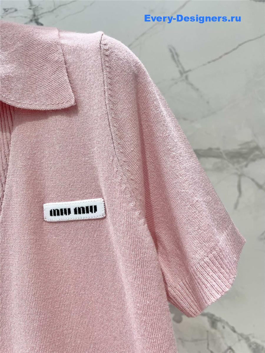 Miu Miu Pink Polo Sweater