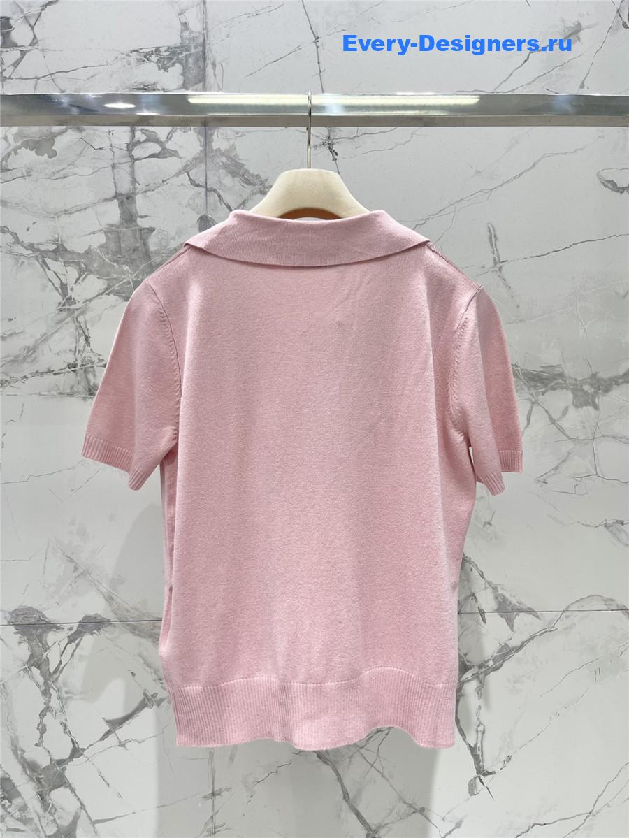 Miu Miu Pink Polo Sweater