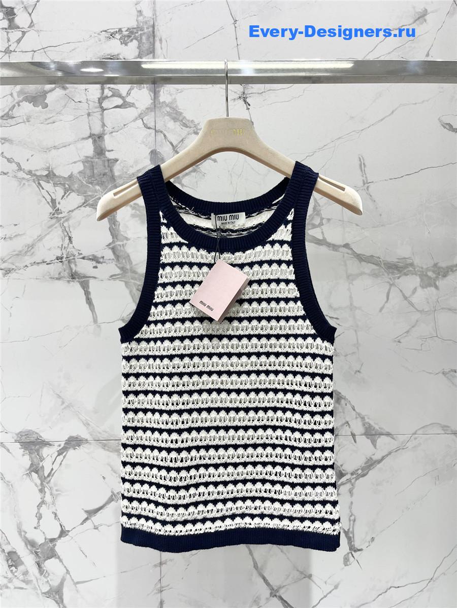 Miu Miu Striped Knit Vest