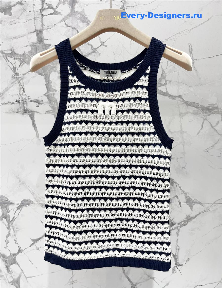 Miu Miu Striped Knit Vest