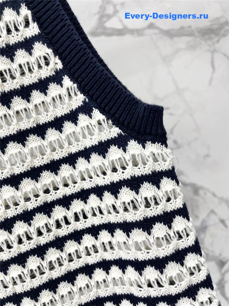 Miu Miu Striped Knit Vest