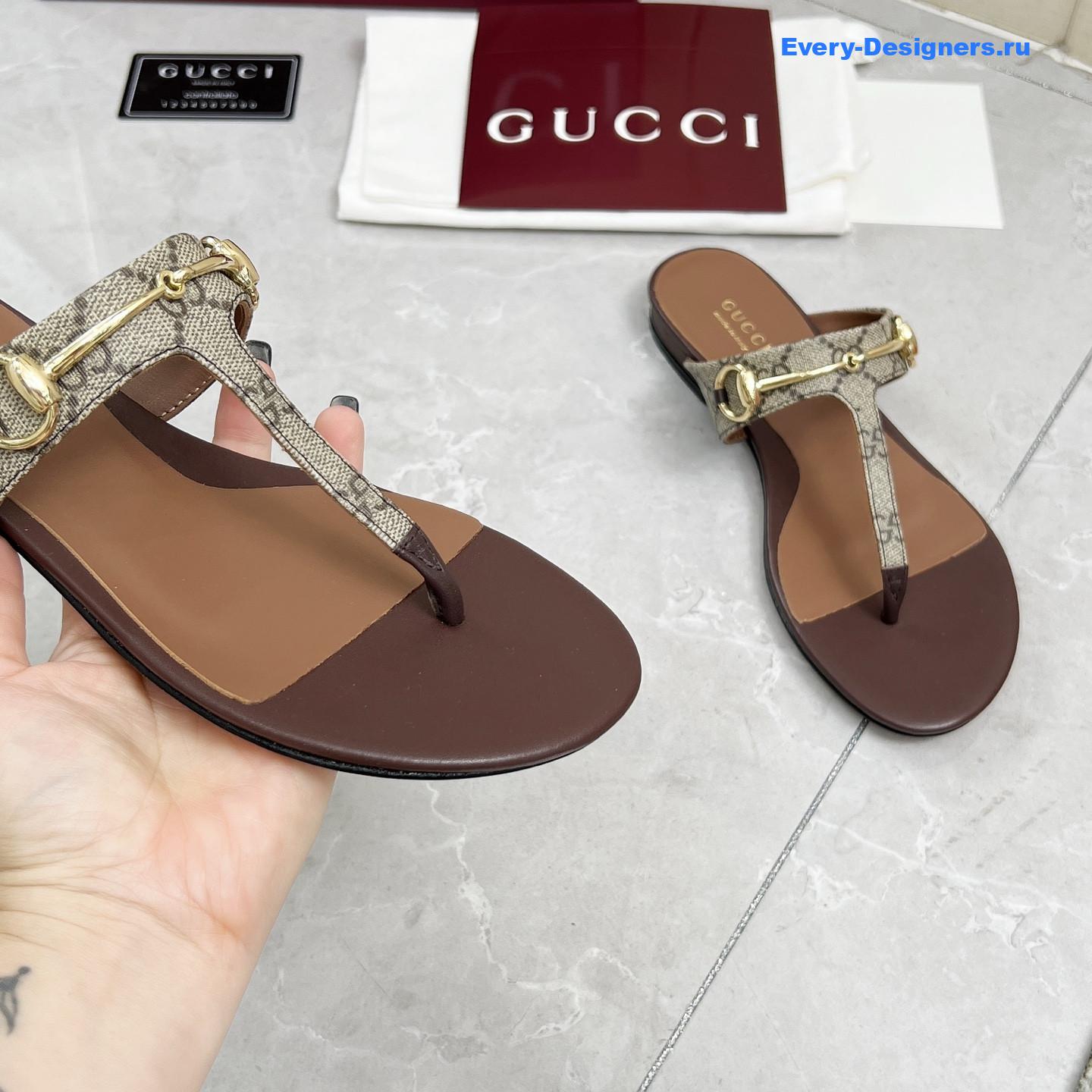 Gvc*1 blondie gg canvas thong sandals