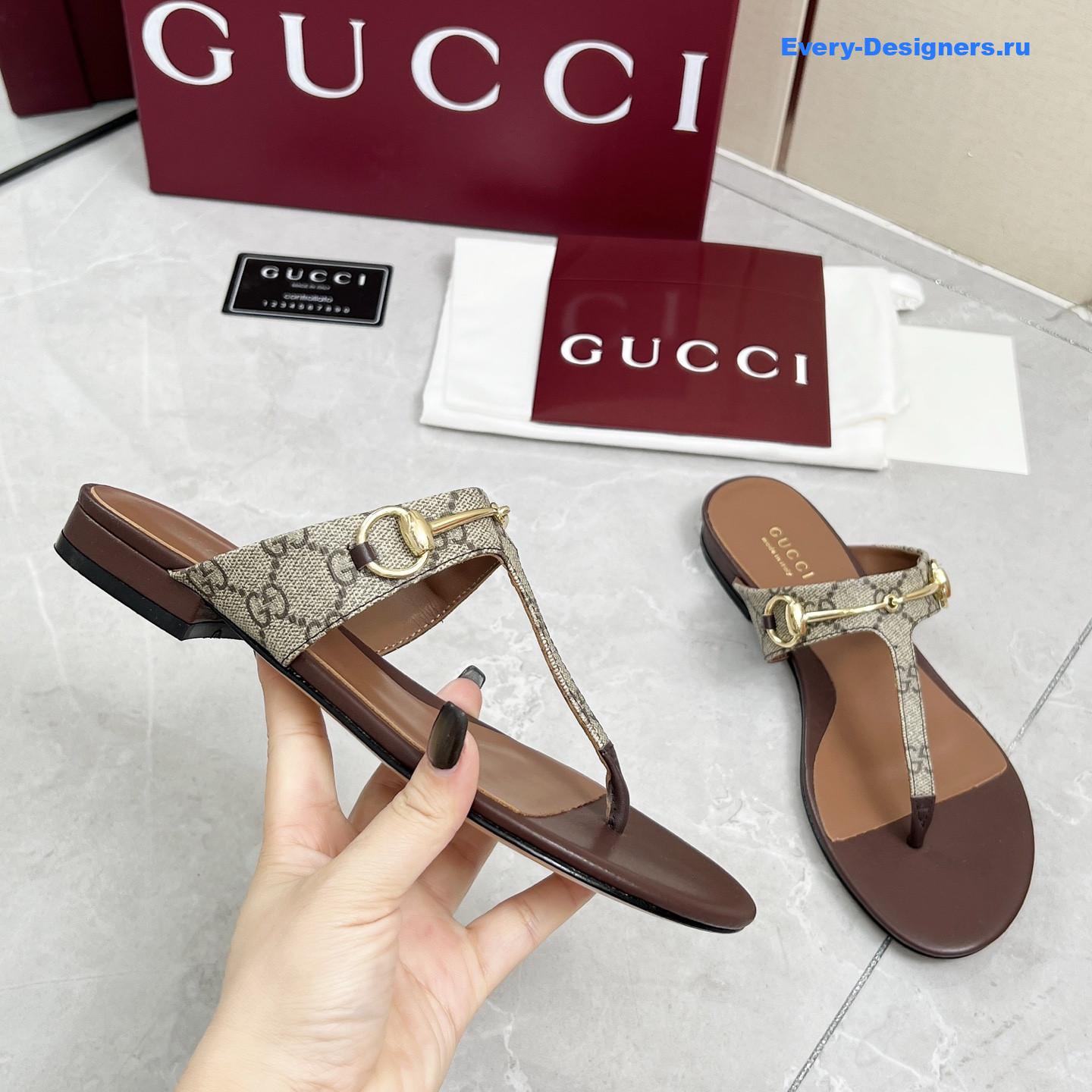 Gvc*1 blondie gg canvas thong sandals