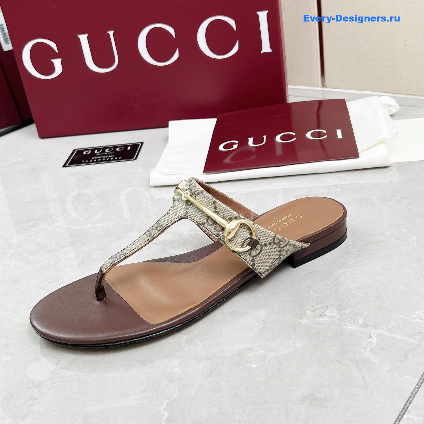 Gvc*1 blondie gg canvas thong sandals