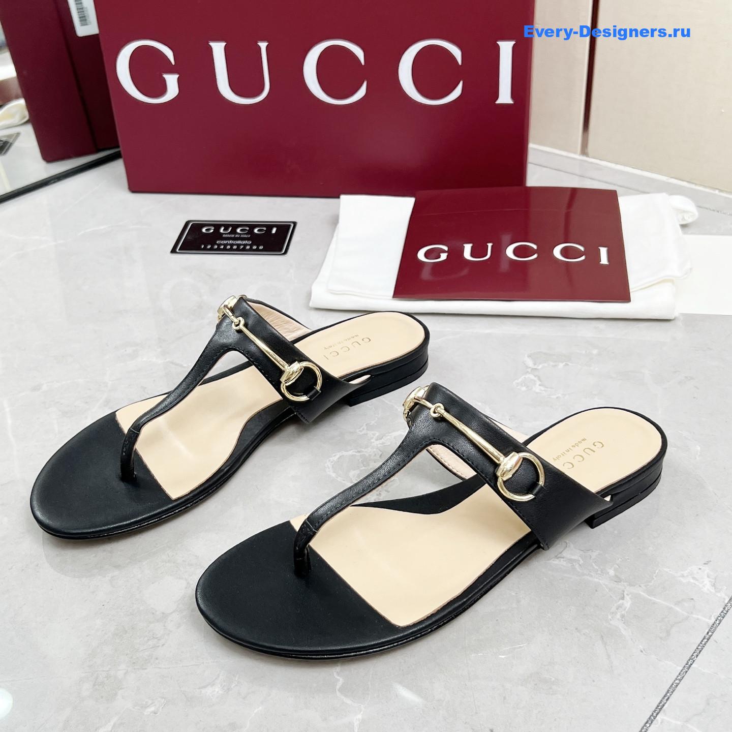 Gvc*1 blondie black gg thong sandals