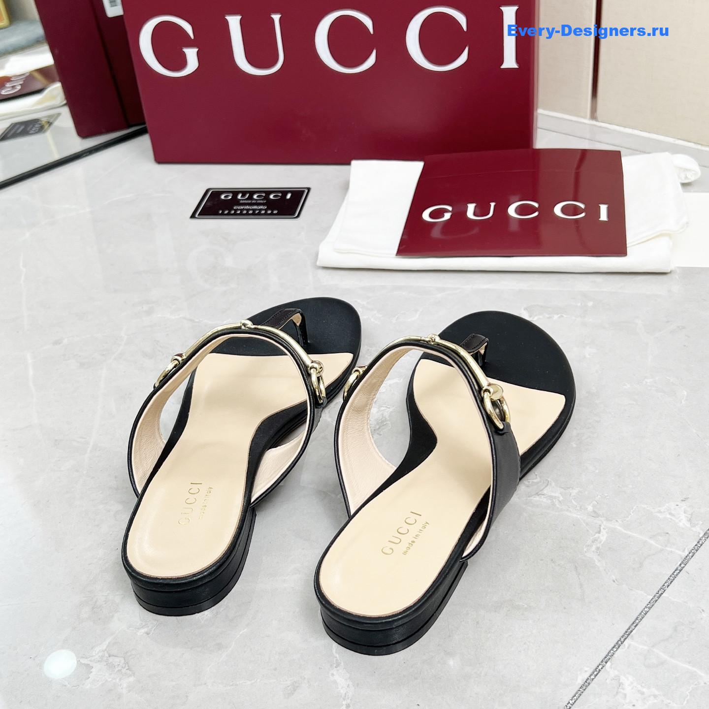 Gvc*1 blondie black gg thong sandals
