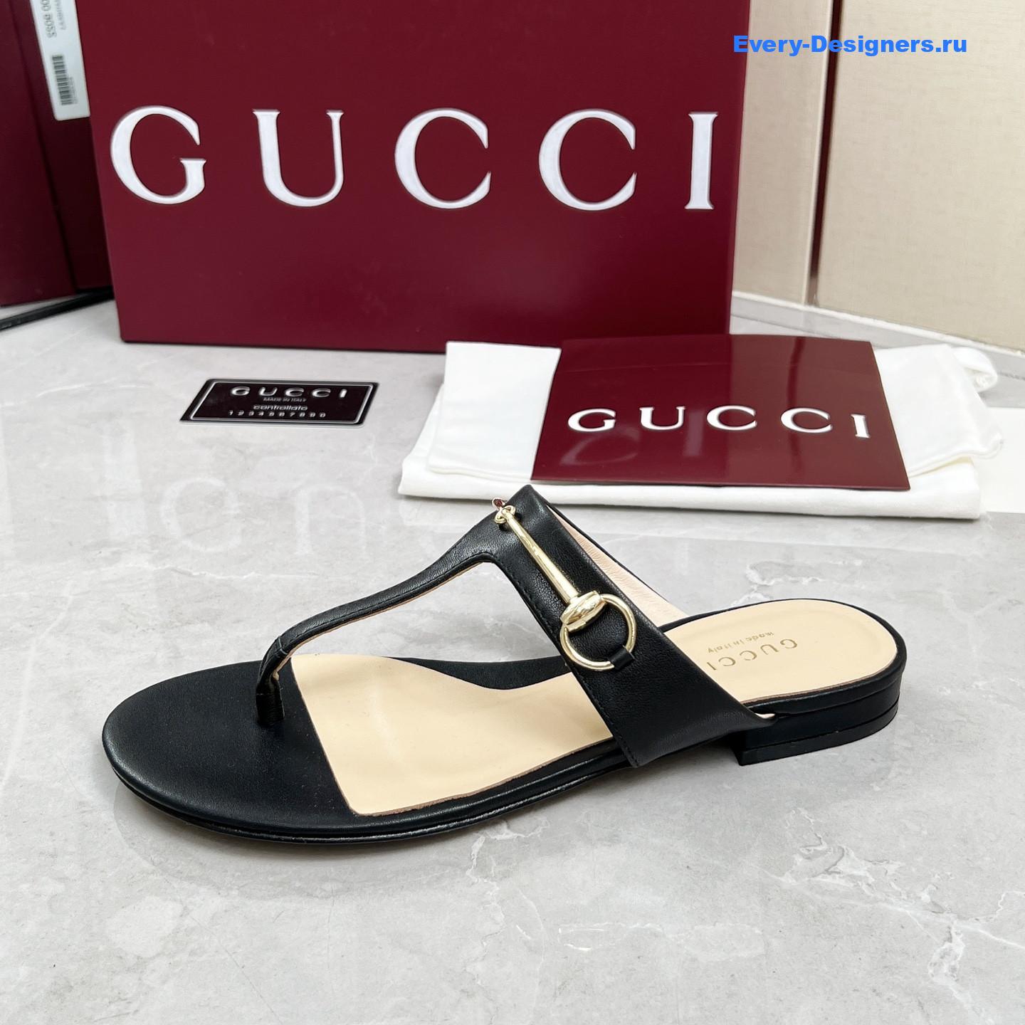 Gvc*1 blondie black gg thong sandals
