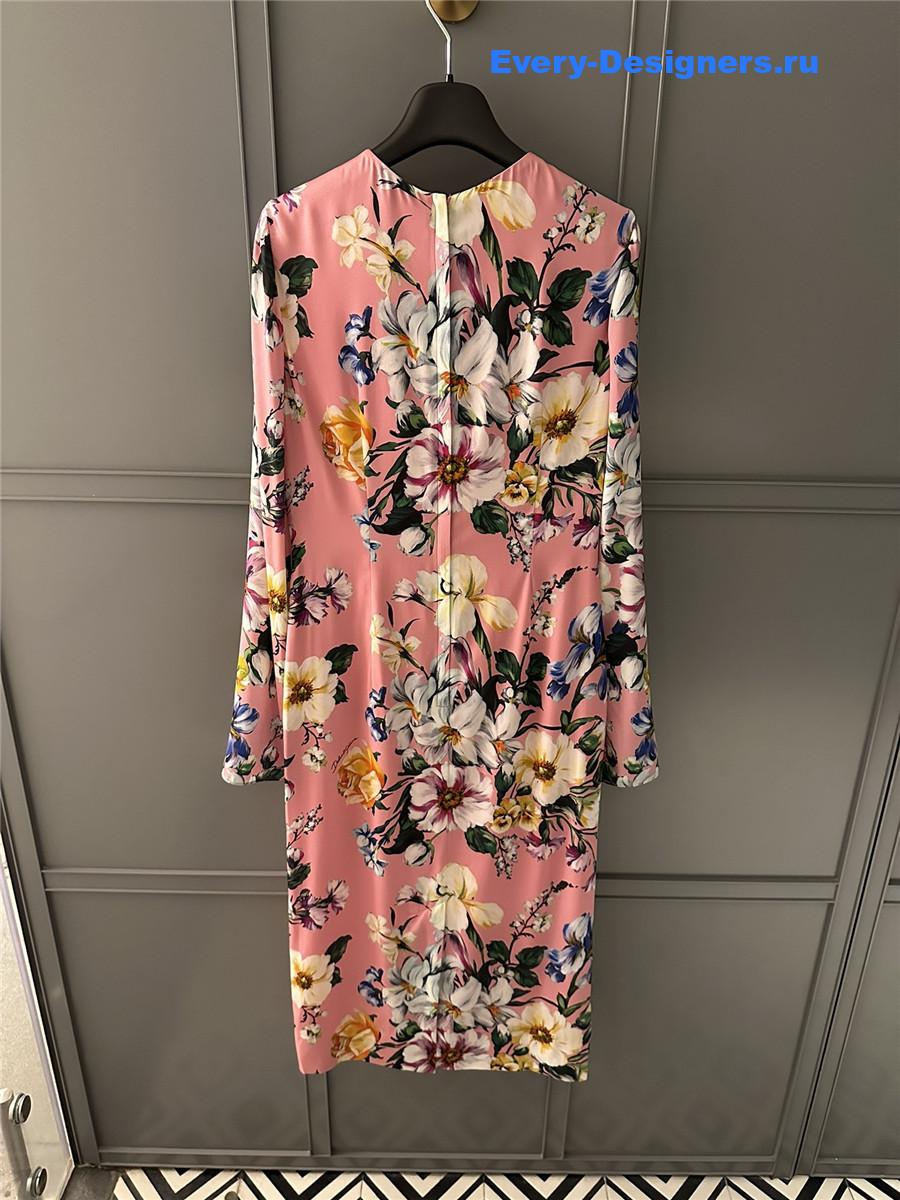 Dolce & Gabbana Floral Silk Midi Dress