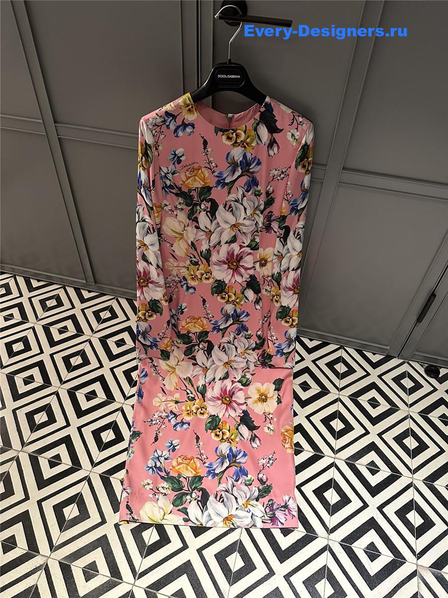Dolce & Gabbana Floral Silk Midi Dress