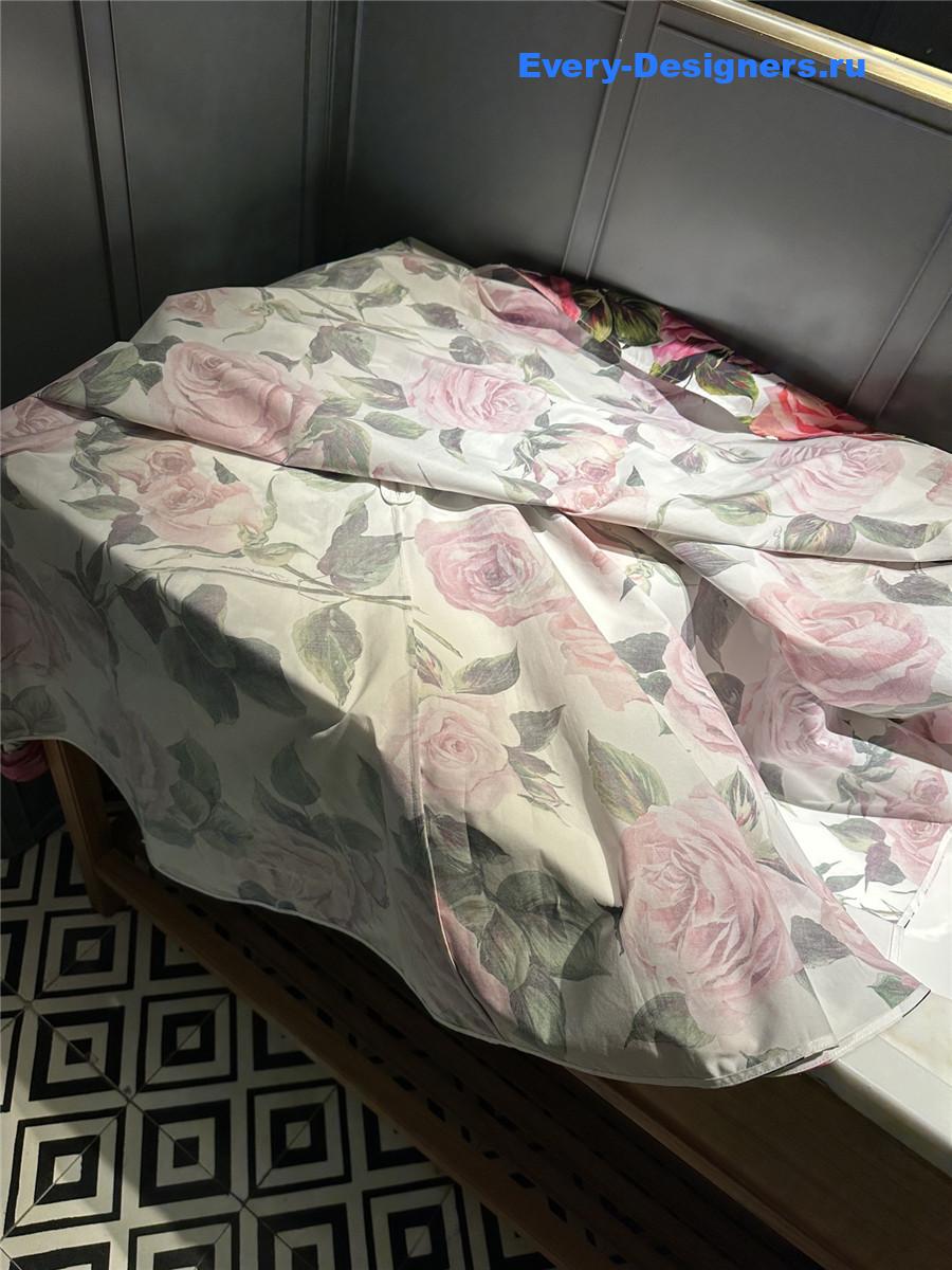 Dolce & Gabbana Rose-Print Skirt