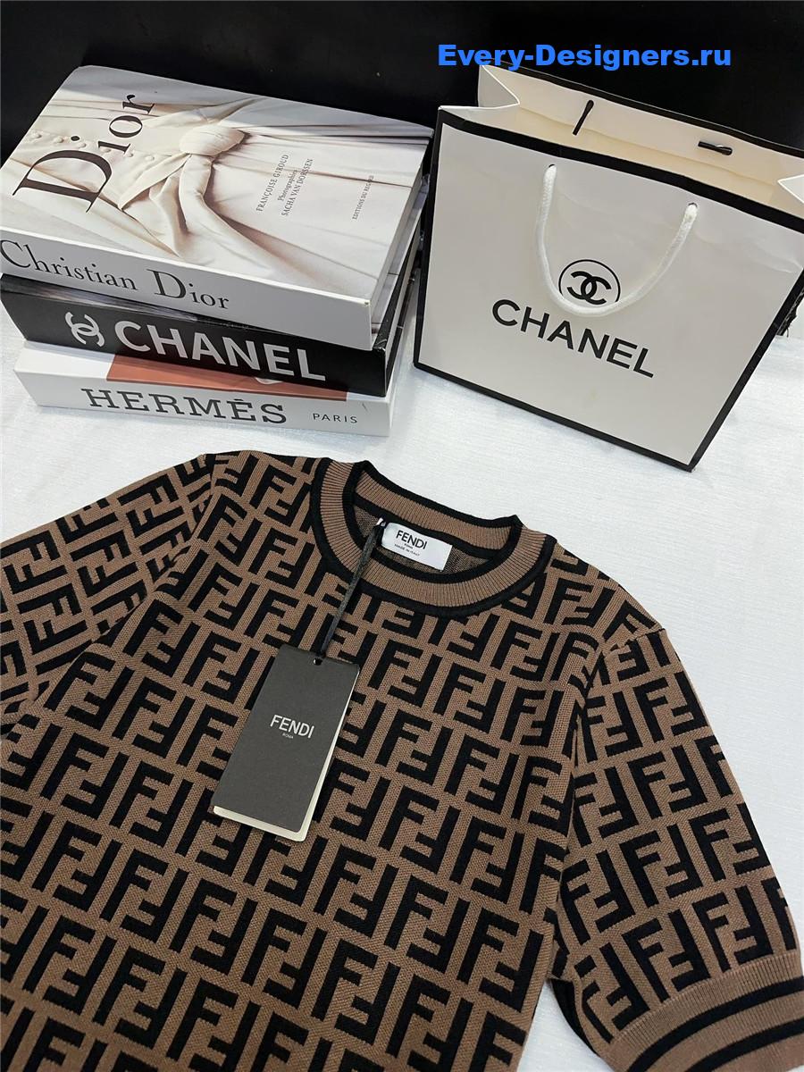 F**di ff jacquard knit top