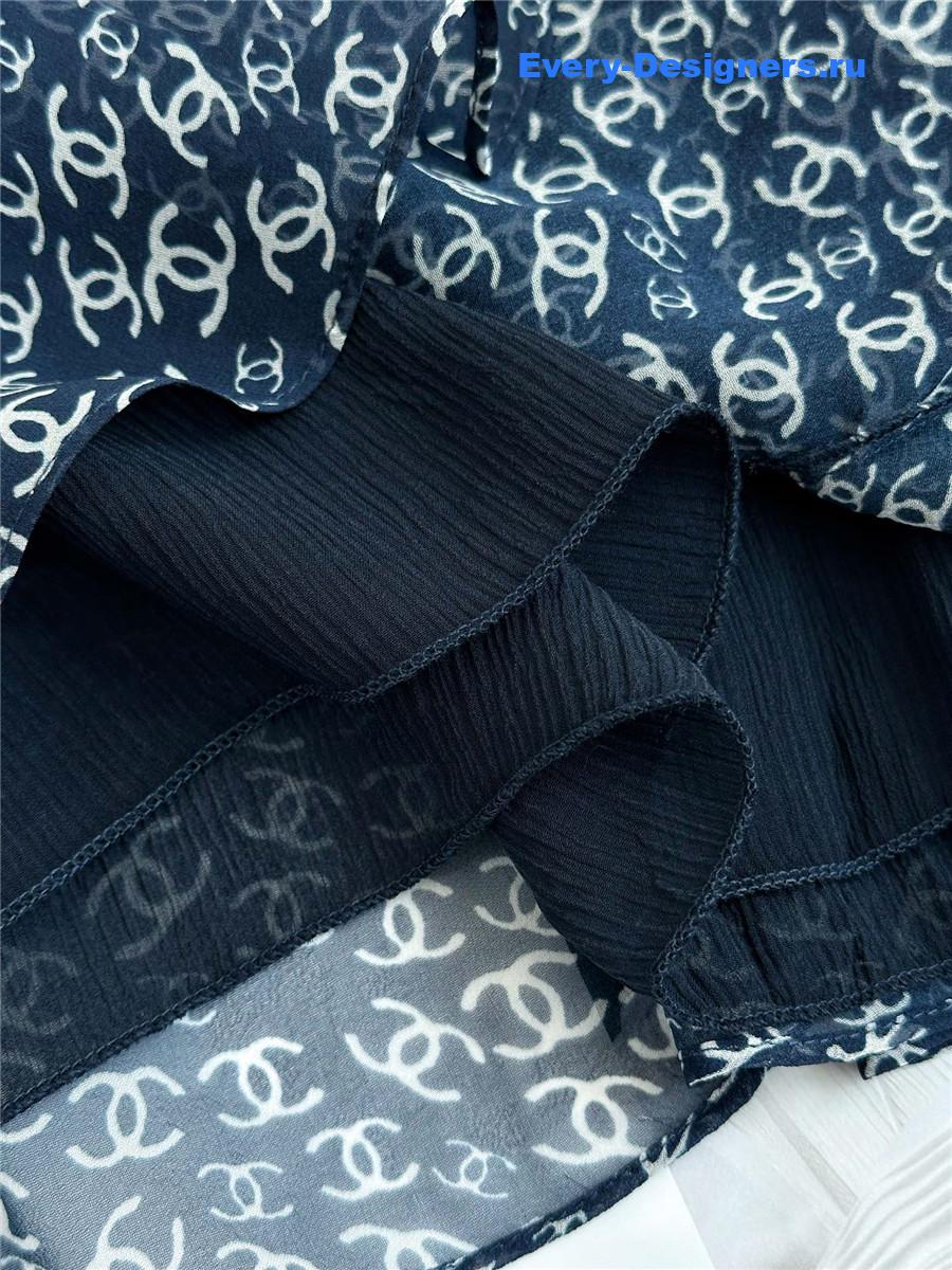 Ch**el cc printed suspender skirt