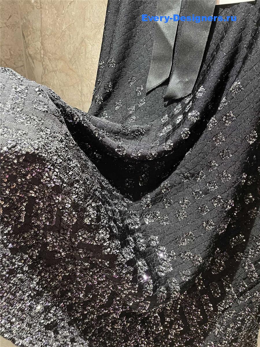 Ch**el black printed skirt