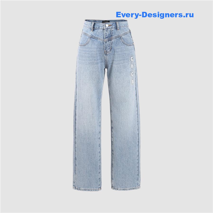 Ch**el coco beach wide leg jeans