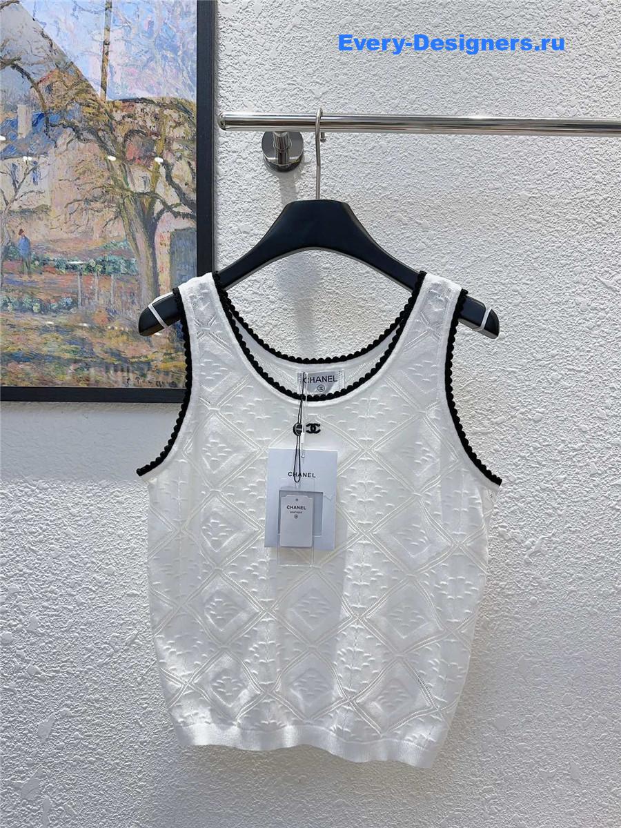 Ch**el white cc logo vest