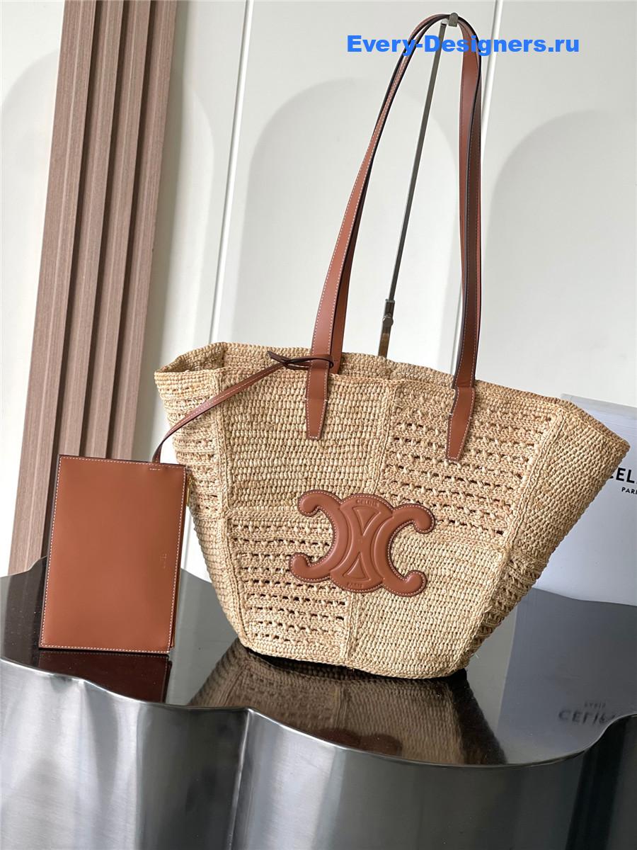 Ce1i*e classic panier raffia bag