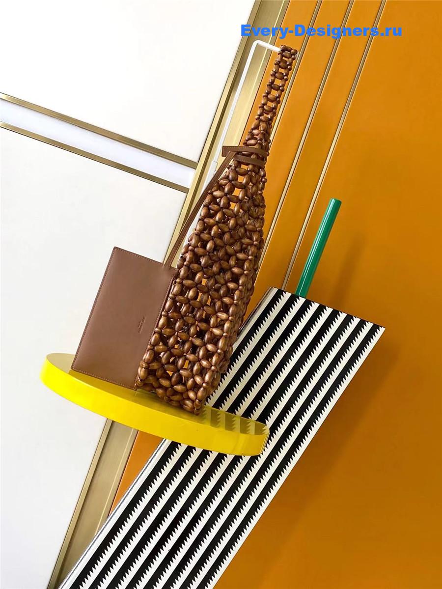 Sa1nt Lau*nt le 5 À 7 beaded wood hobo bag